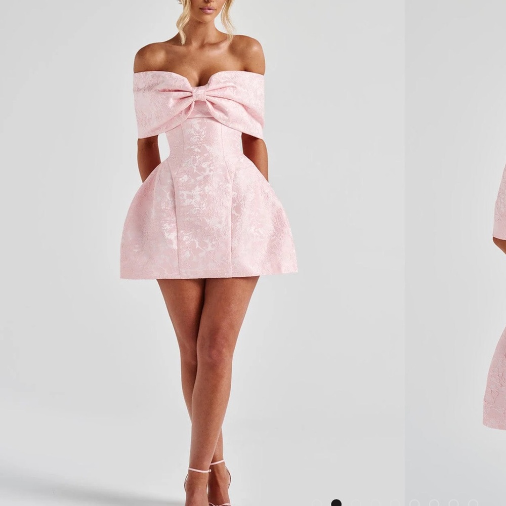 Elegant Pink Off-Shoulder Dress